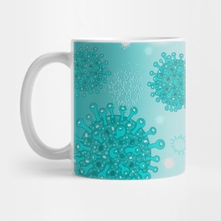 Green turquoise corona virus infection vector Mug